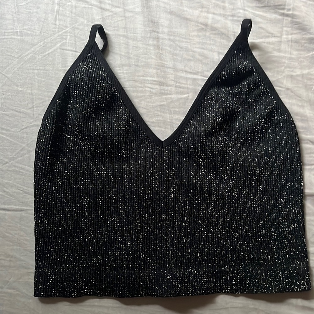 black glitter top